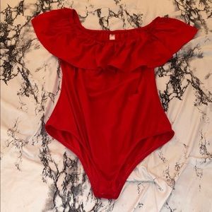 off the shoulder bodysuit